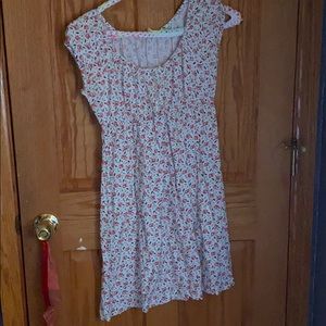 Floral print off the shoulder dress